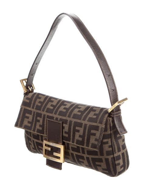 fendi zucca baguette handbag